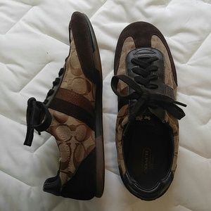 Brown Coach sneakers